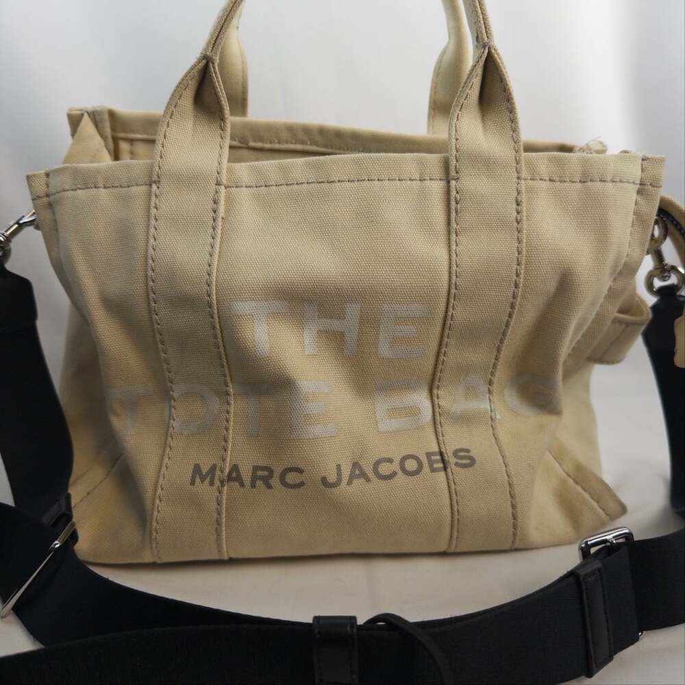 Marc Jacobs The Tote Bag Beige Canvas Crossbody Bag
